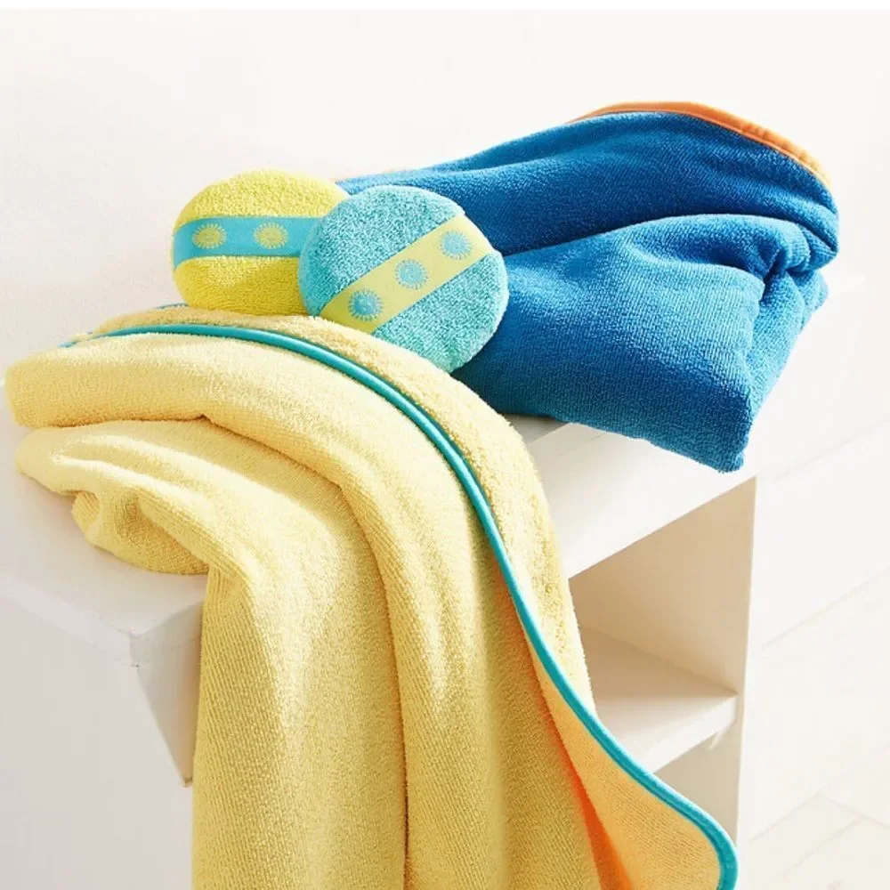 Norwex Kids Bath Sponges Set of 2 Teal and Yellow NWT
